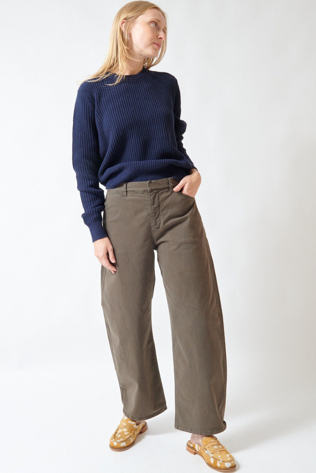 Madi wearing Nili Lotan Tribeca Pant front view
