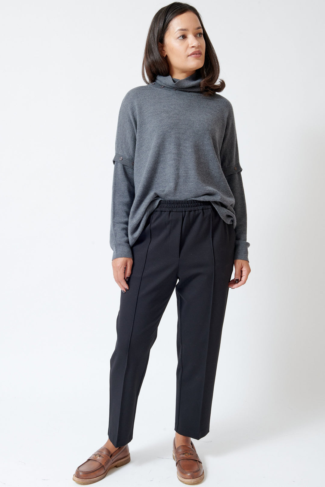 Model wearing Meimeij Tina Pull On Pant front view