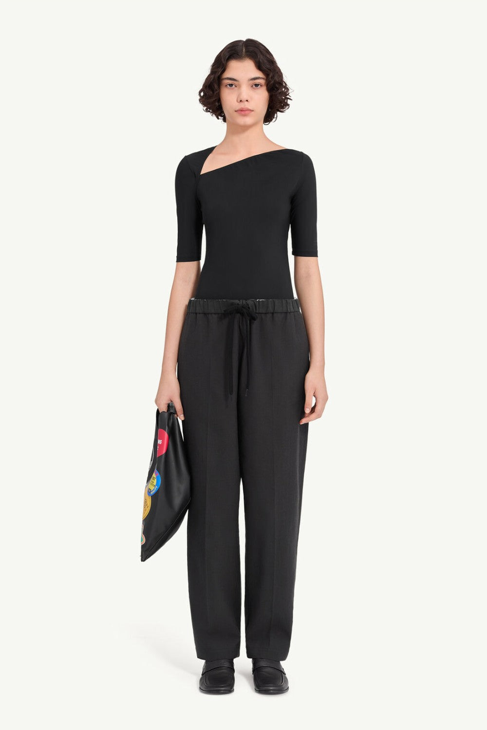MM6 Maison Margiela Cotton Wool Canvas Drawstring Pant