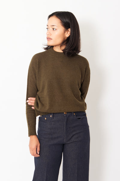 Front of Momoni Visone Knit Sweater on a model