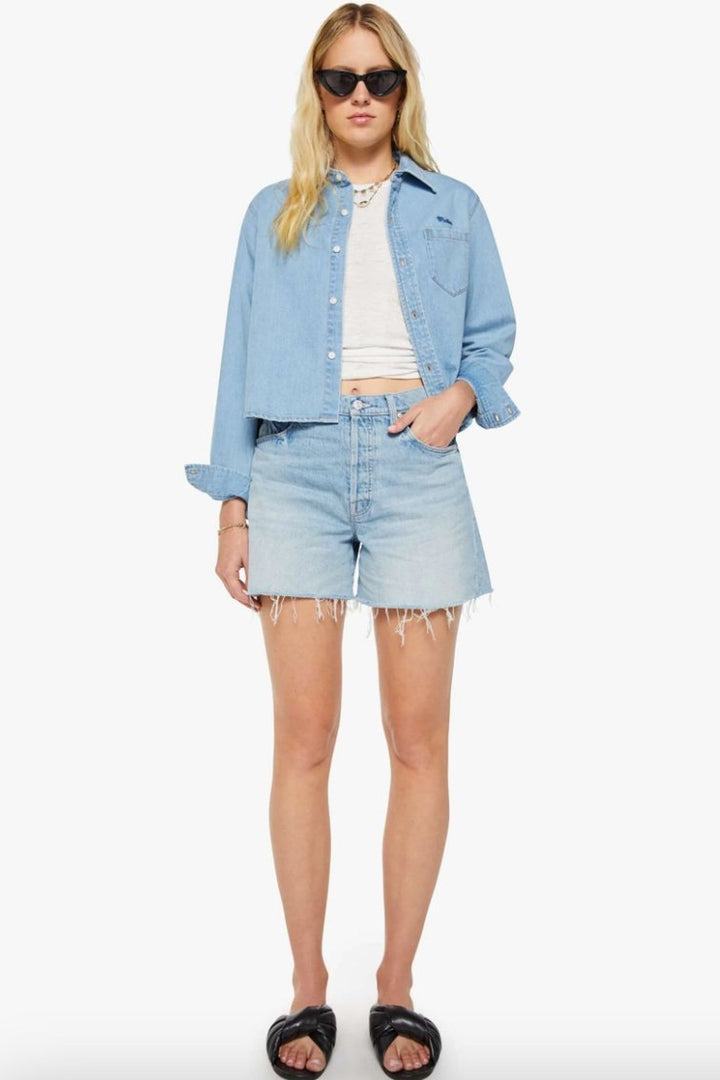 Mother Denim The Extra Mile Short Fray