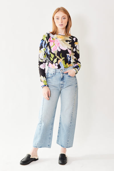 Front of Mother Denim The Half Pipe Ankle jeans on a model