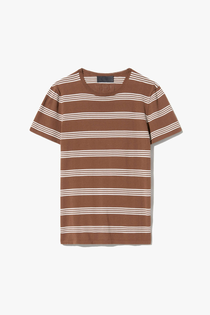 Nili Lotan Lanise Stripe Short Sleeve Sweater