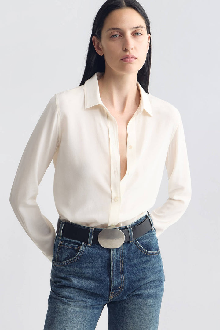 Nili Lotan Thelma Slim Shirt Ivory