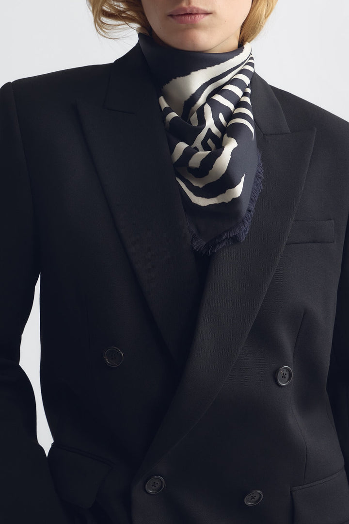 Nili Lotan Zebra Twill Scarf