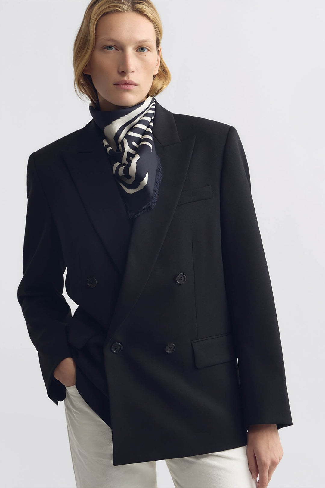 Nili Lotan Zebra Twill Scarf