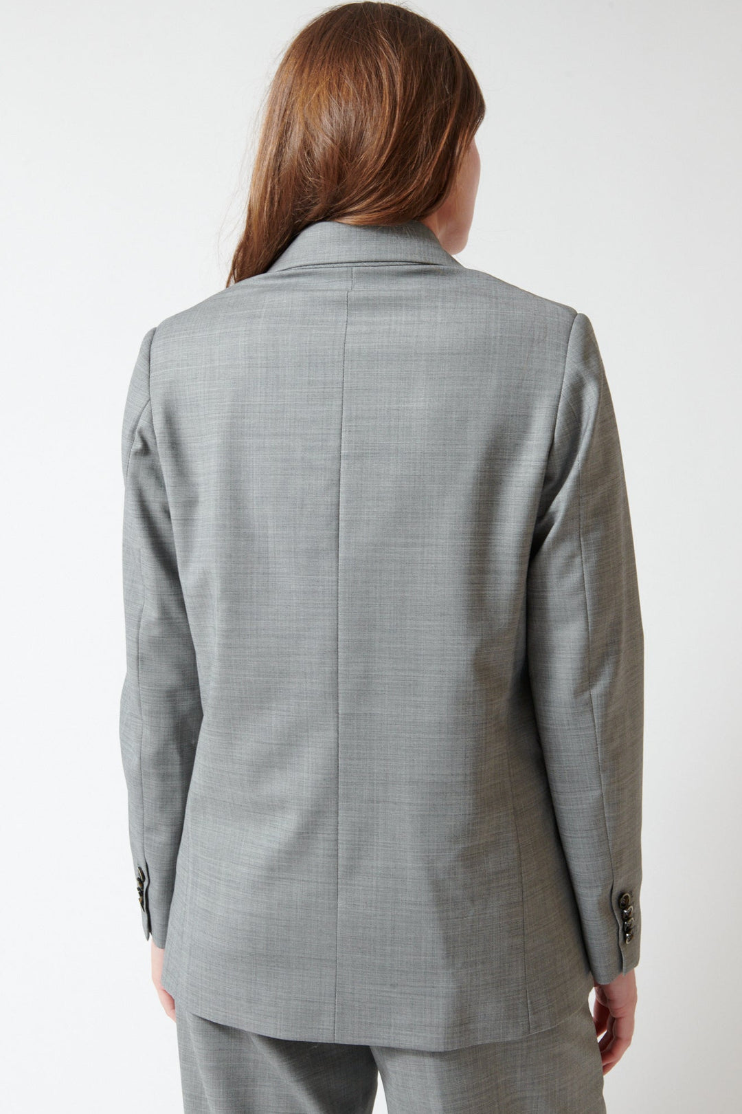 Julia wearing nine:inthe:morning Bella Blazer Iron rear view