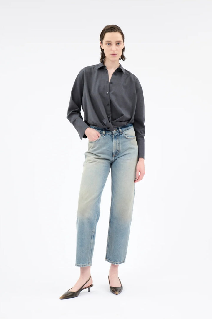 Odeeh Light Oxford Wool Diagonal Shirt