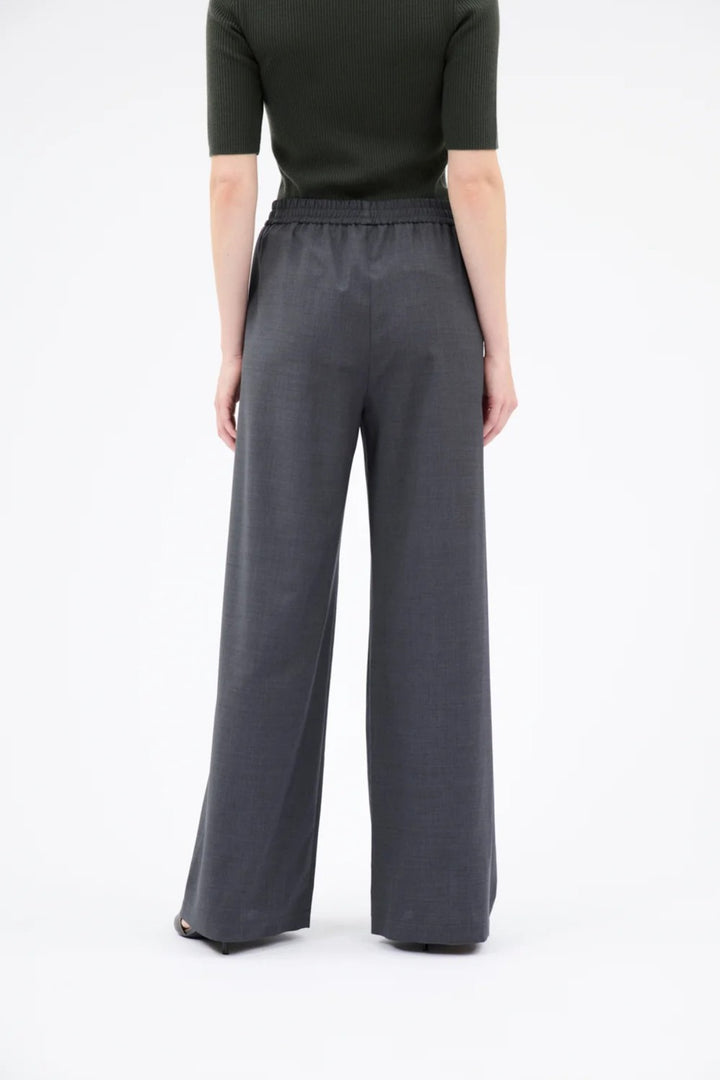 Odeeh Light Oxford Wool Slight High Waist Trouser