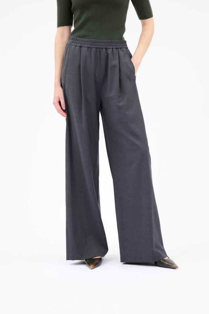 Odeeh Light Oxford Wool Slight High Waist Trouser