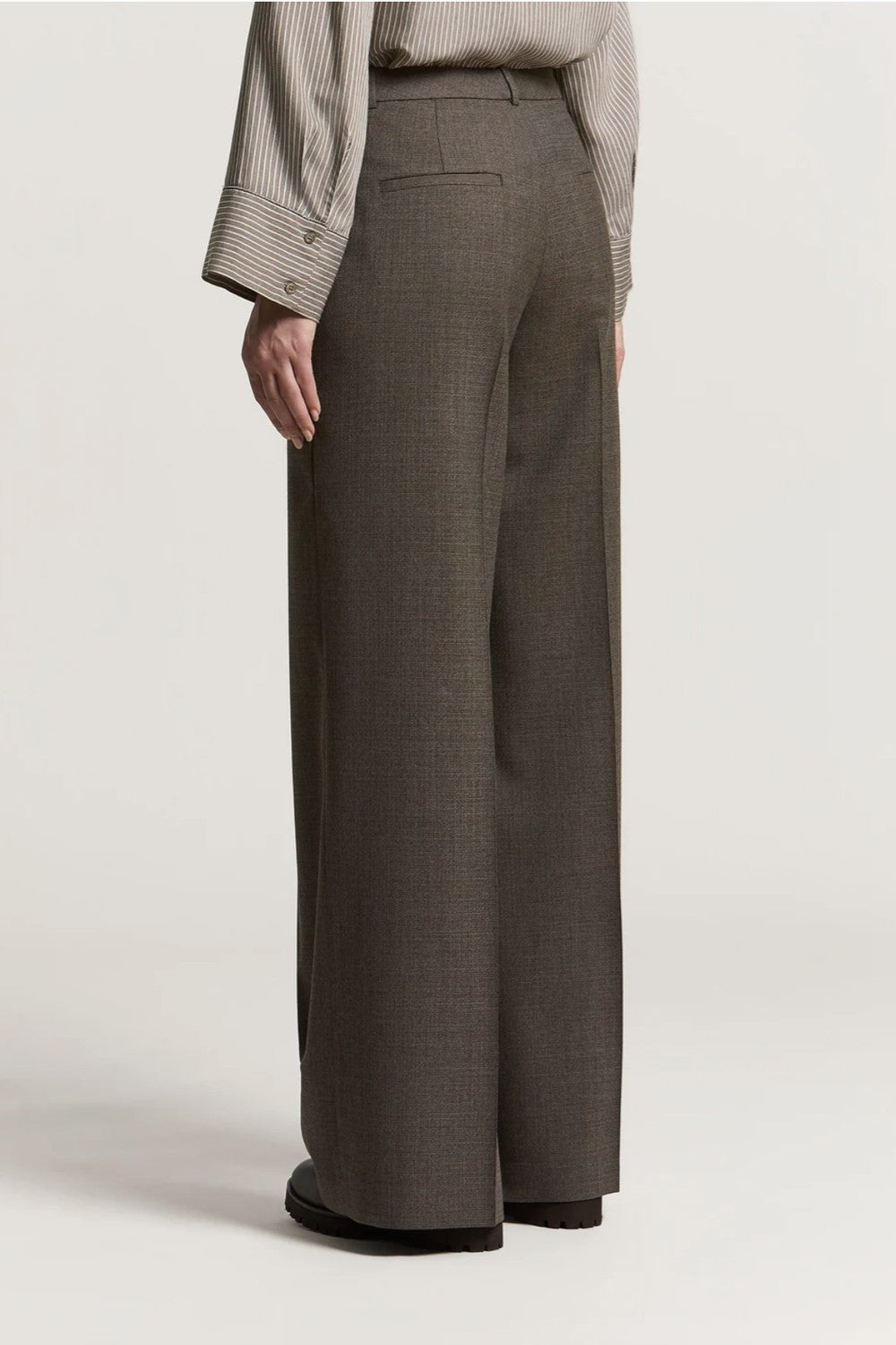 Peserico Stretch Wool Blend Micro Pattern Flannel Pants