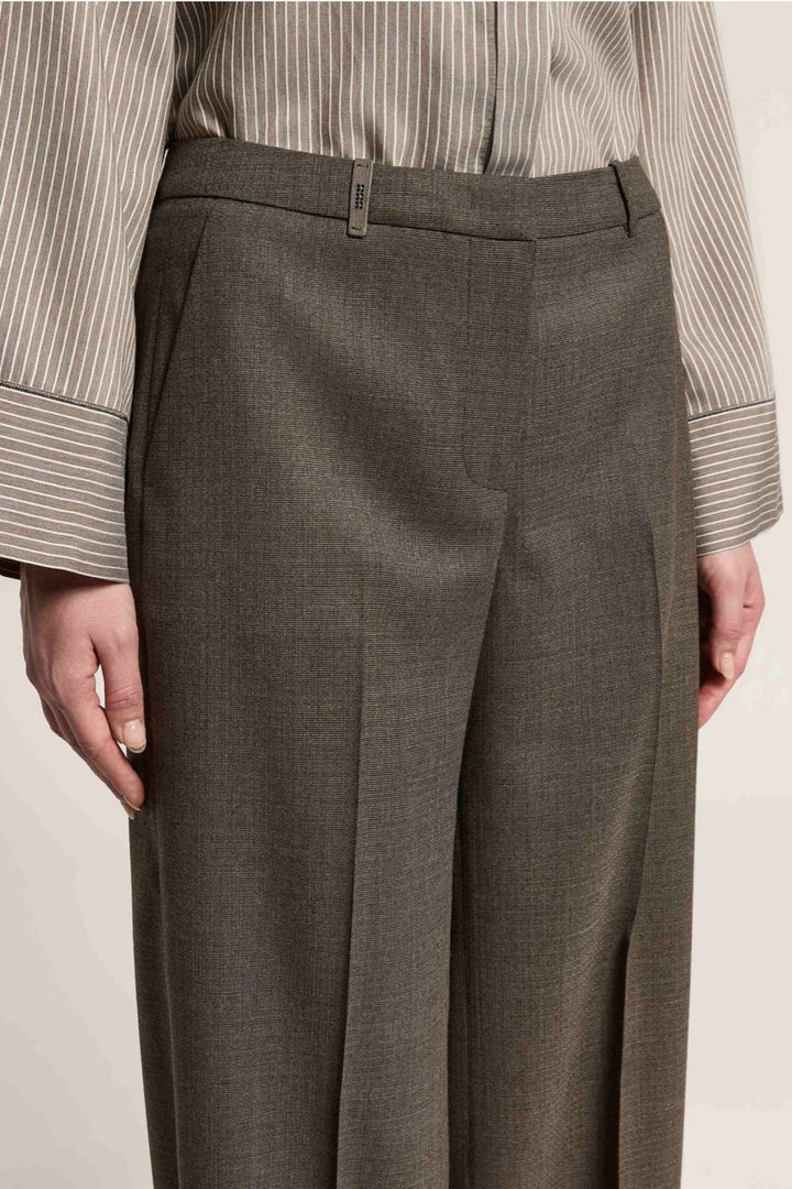 Peserico Stretch Wool Blend Micro Pattern Flannel Pants