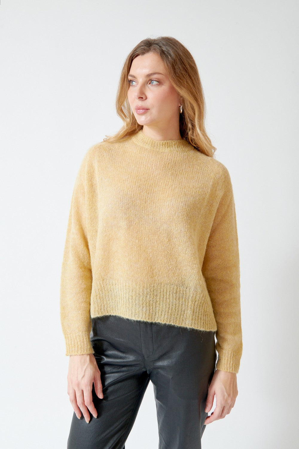 SCAGLIONE Round Neck Boxy Alpaca Pullover