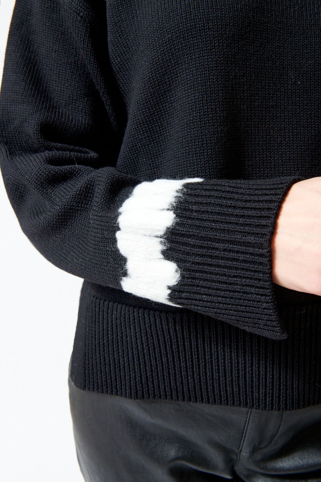 SCAGLIONE Round Neck Needle Felted Pullover