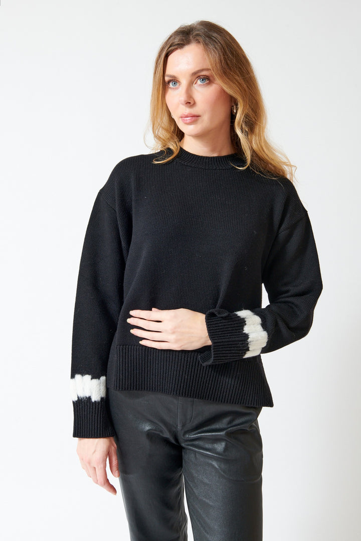 SCAGLIONE Round Neck Needle Felted Pullover