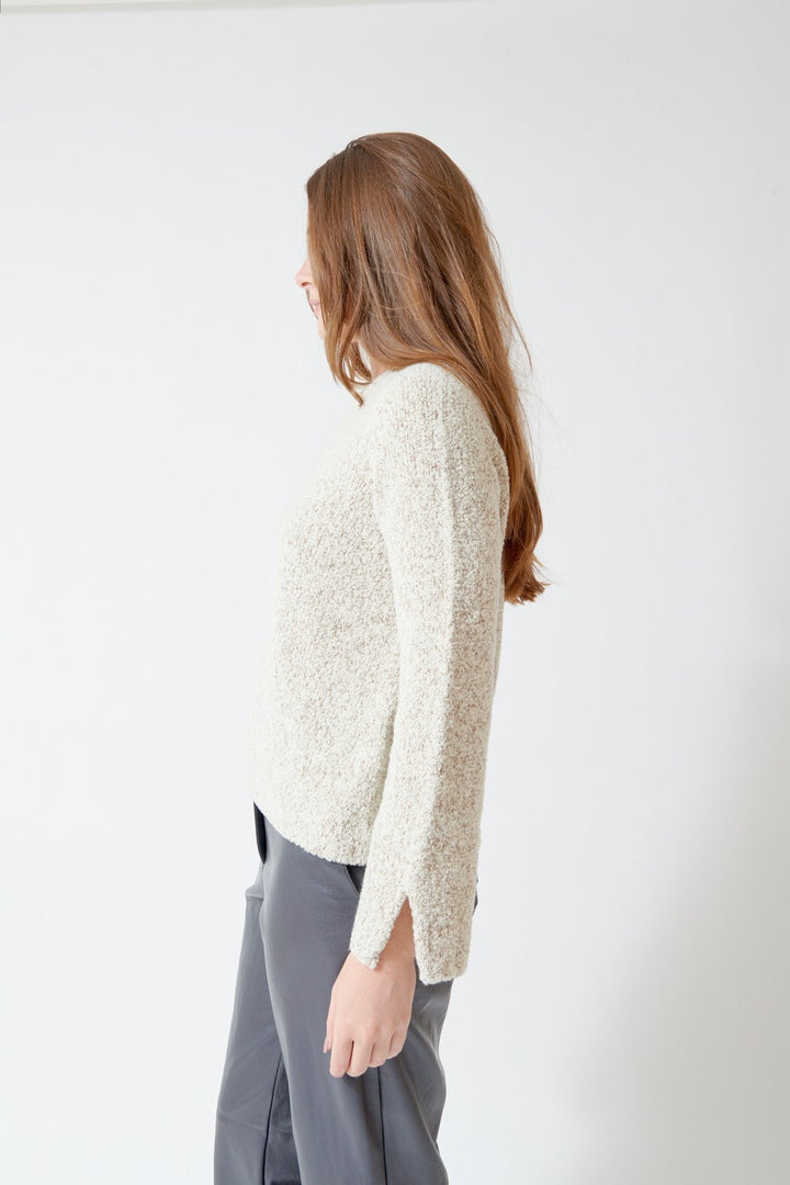 SCAGLIONE Round Neck Saddle Shoulder Pullover