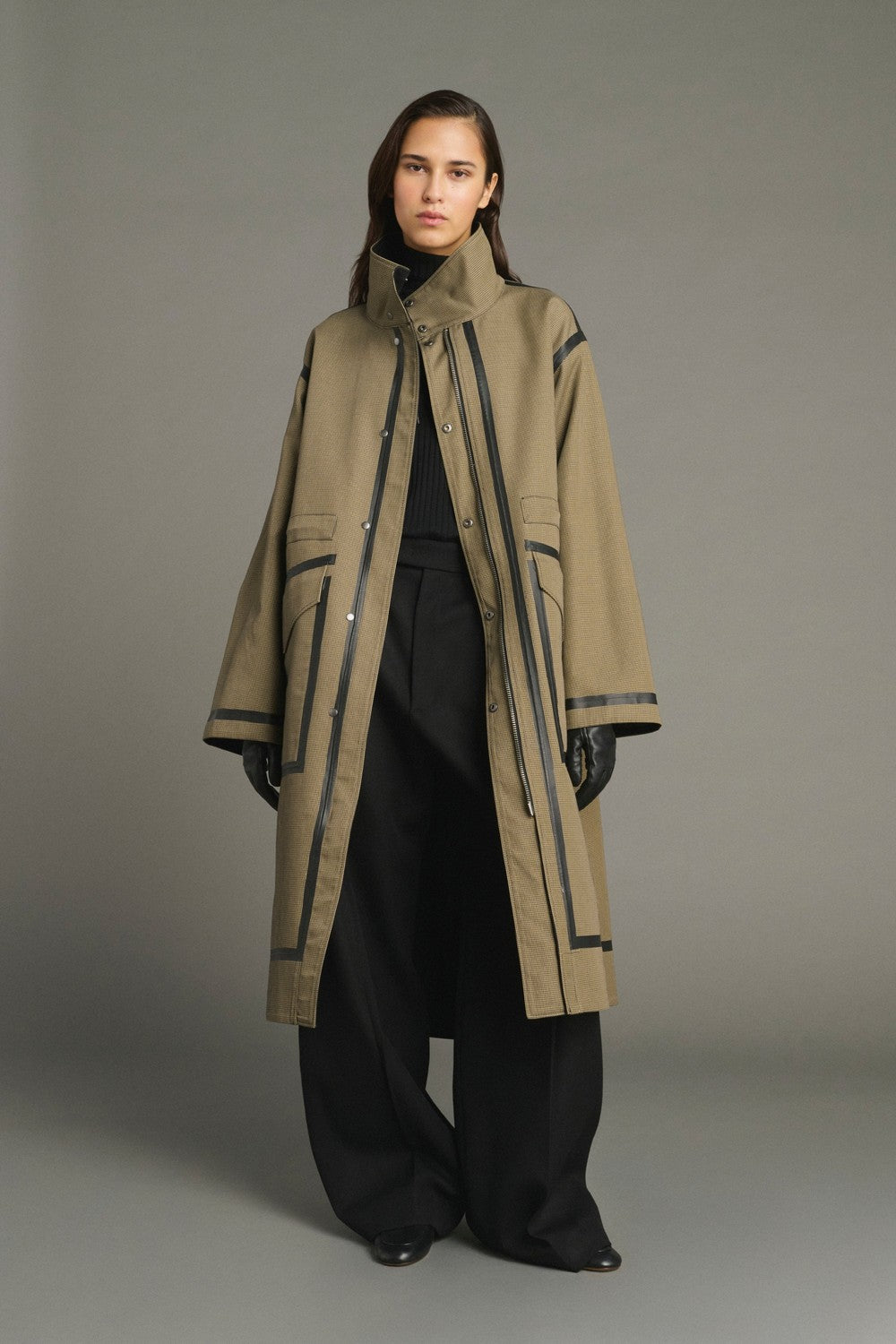 Soeur Luce Coat, Black/Beige — Grethen House