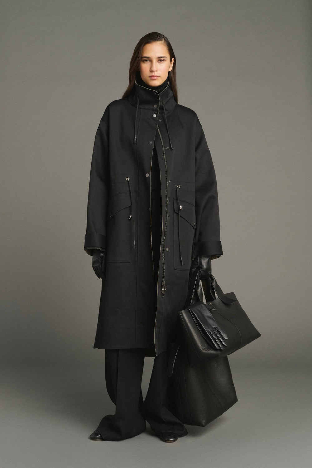 Soeur Luce Coat, Black/Beige — Grethen House