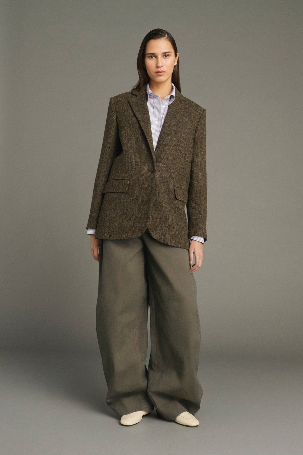 Soeur Sevres Blazer, Brown/Navy — Grethen House