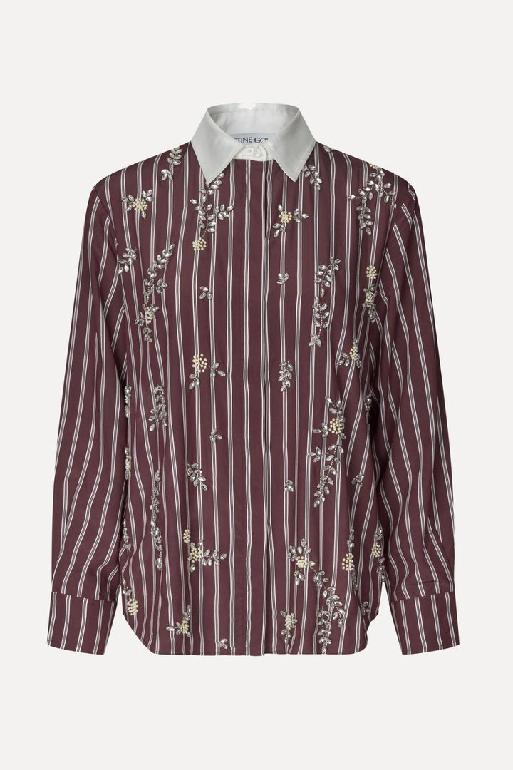 Stine Goya Embellished Light Woven Oversized Shirt