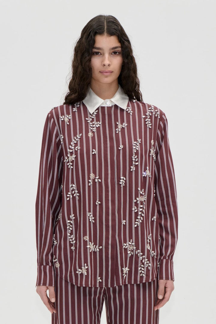 Stine Goya Embellished Light Woven Oversized Shirt
