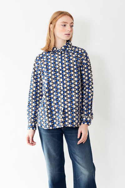 Front of Chloé Stora Comedy Blouse on model.