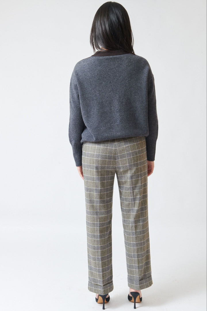 Lilly wearing Rosso 35 Elasticated Valene Trouser rear view