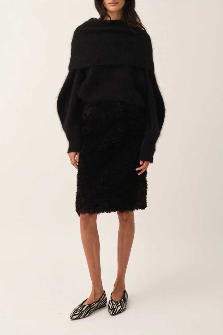 The Garment Hydra Tactile Rosette Pencil Skirt