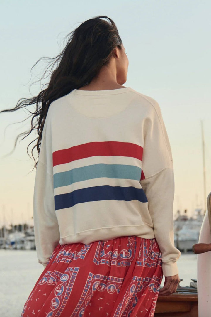 The Great The Teammate Sweatshirt With Saltwater Stripe