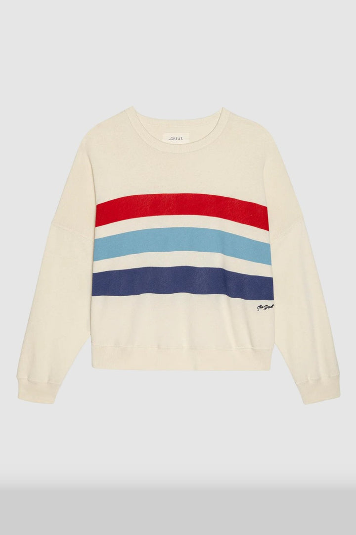 The Great The Teammate Sweatshirt With Saltwater Stripe