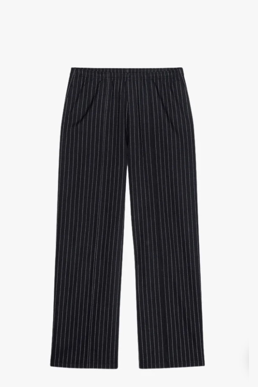 The Great The Tracksuit Pintuck Pant in Pinstripe
