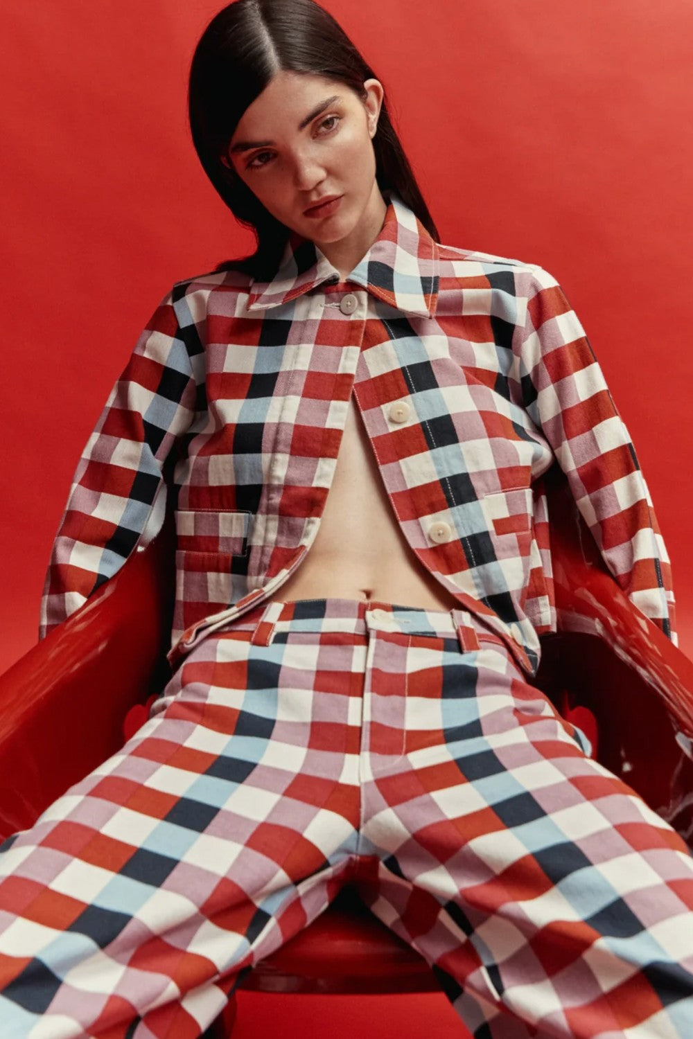 Thinking MU Cheshire Checks Astrid Jacket