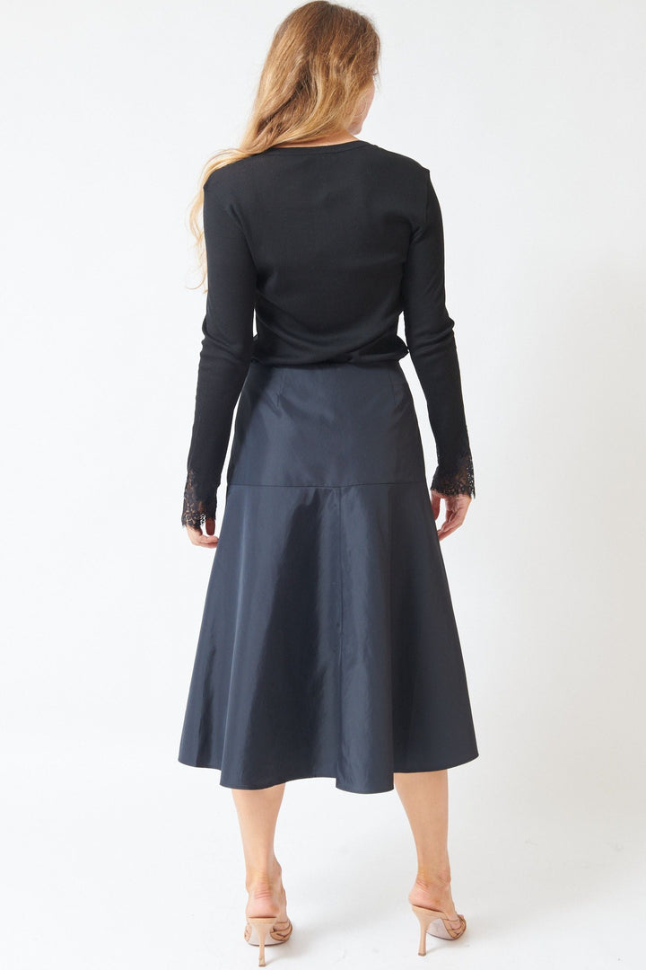 Mari wearing Dorothee Schumacher Sporty Elegance Skirt rear view