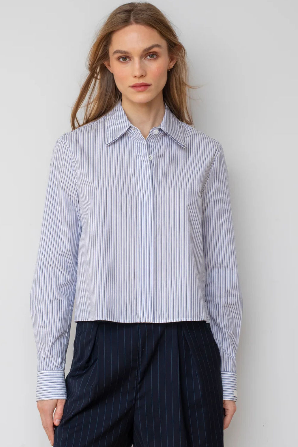 Model wearing WE-AR4 The Campbell Shirt front view