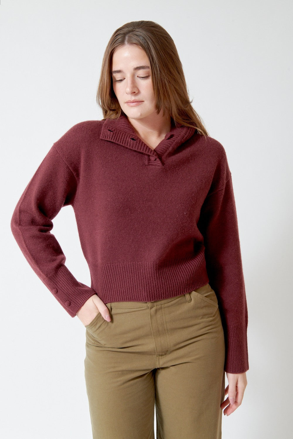 White + Warren Cashmere Blend High Neck Sweater