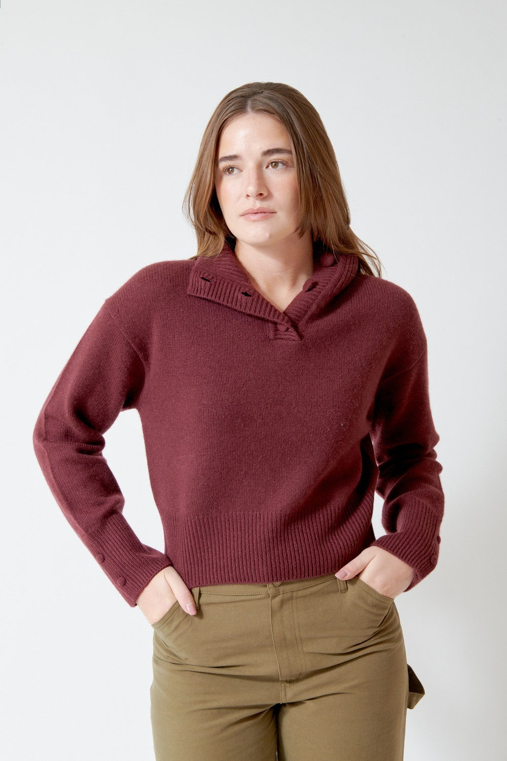 White + Warren Cashmere Blend High Neck Sweater