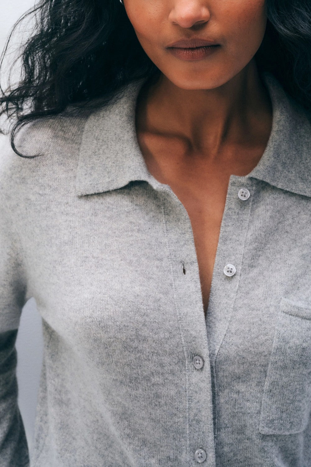 White + Warren Cashmere Button Down Shirt