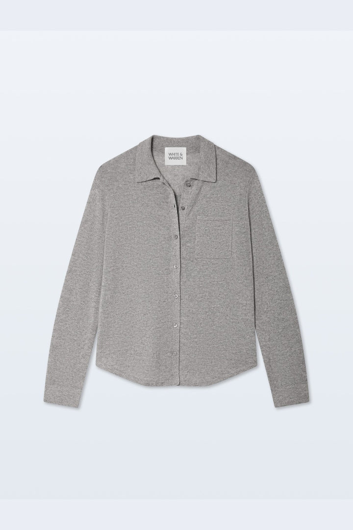 White + Warren Cashmere Button Down Shirt