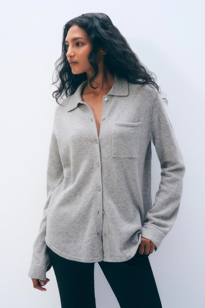 White + Warren Cashmere Button Down Shirt