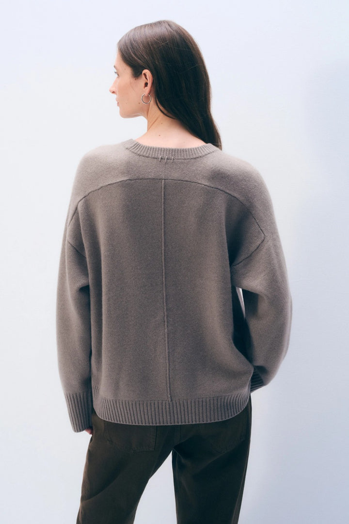 White + Warren Cashmere Saddle Sleeve Crewneck