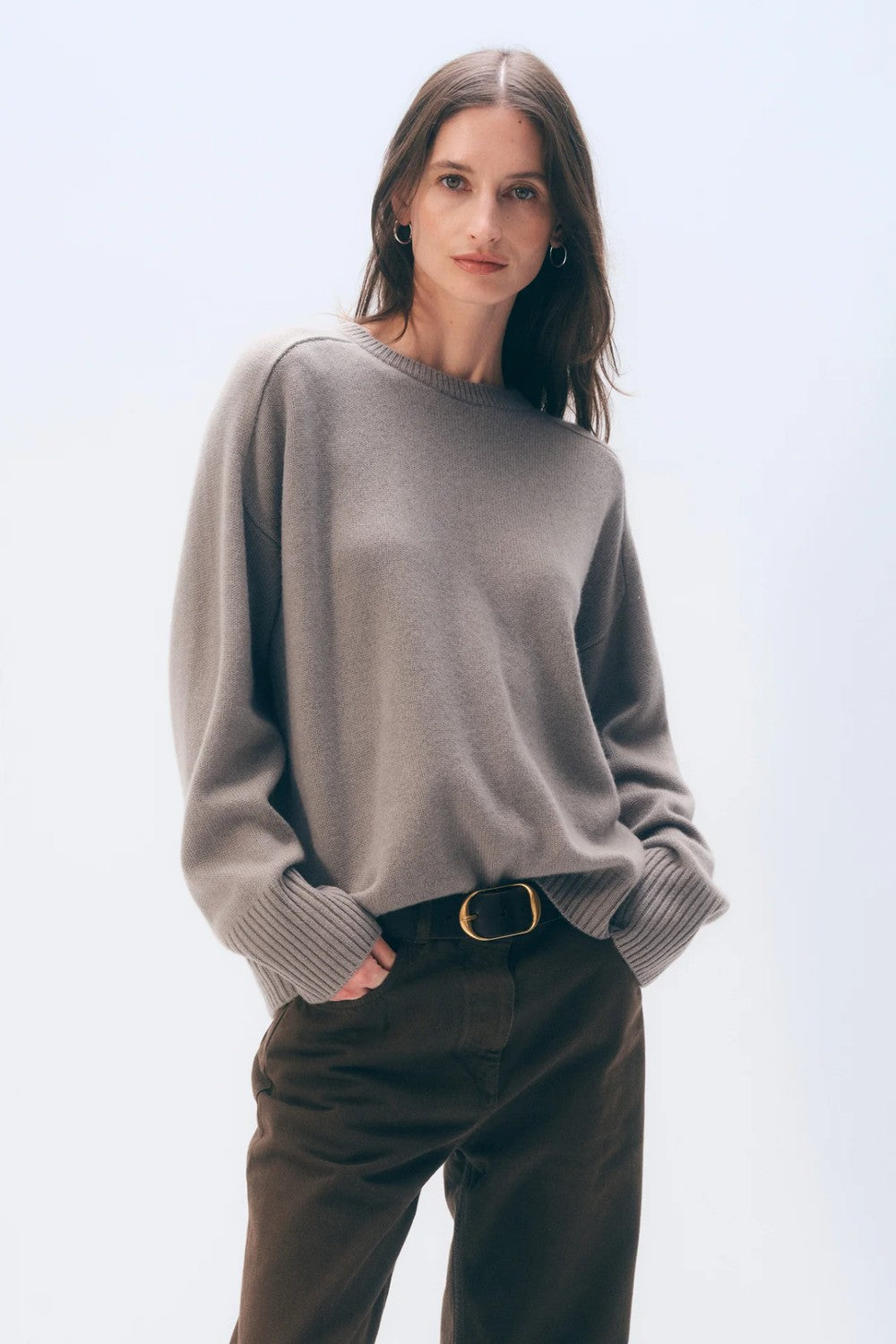 White + Warren Cashmere Saddle Sleeve Crewneck