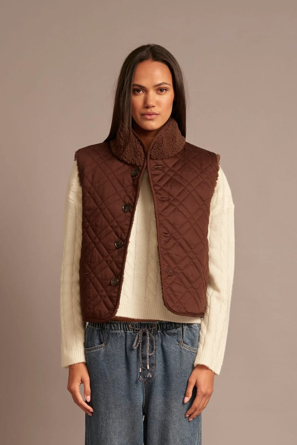 Xirena Kensi Teddy Reversible Sherpa Vest