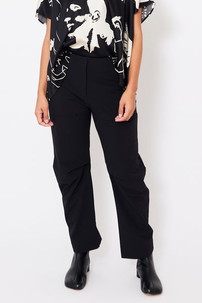 Front of Zero + Maria Cornejo Biker 25 Year Collection Its A Stretch Pant on a model