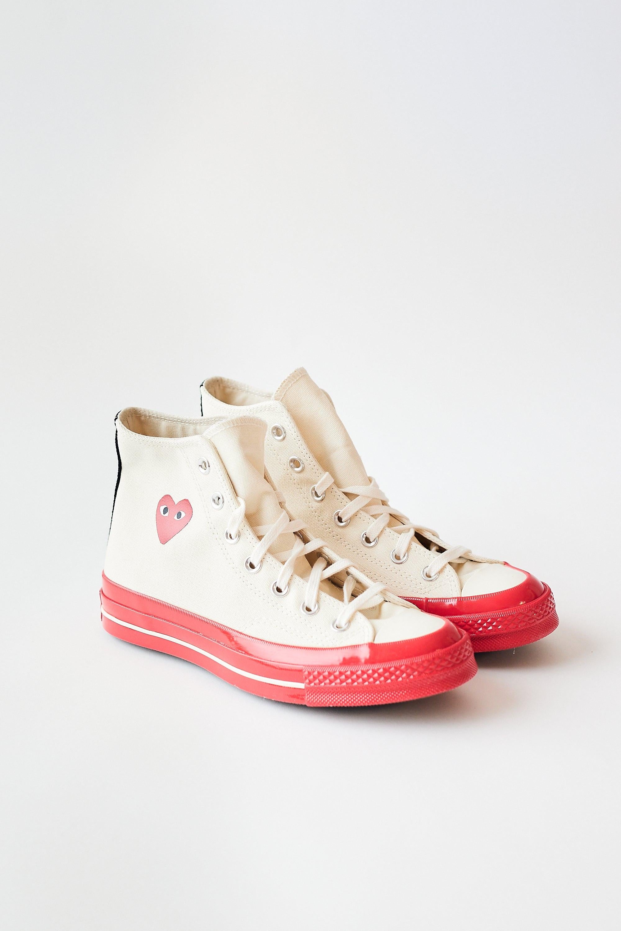 Comme des Garçons PLAY Converse Red Sole High Top | grethen house