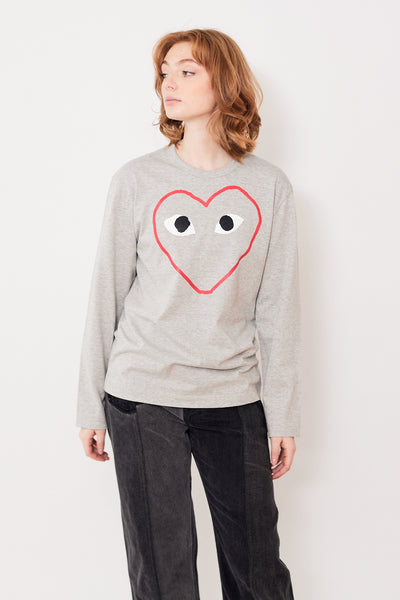 Comme des Garçons PLAY L/S Tee w/ Heart & Eyes