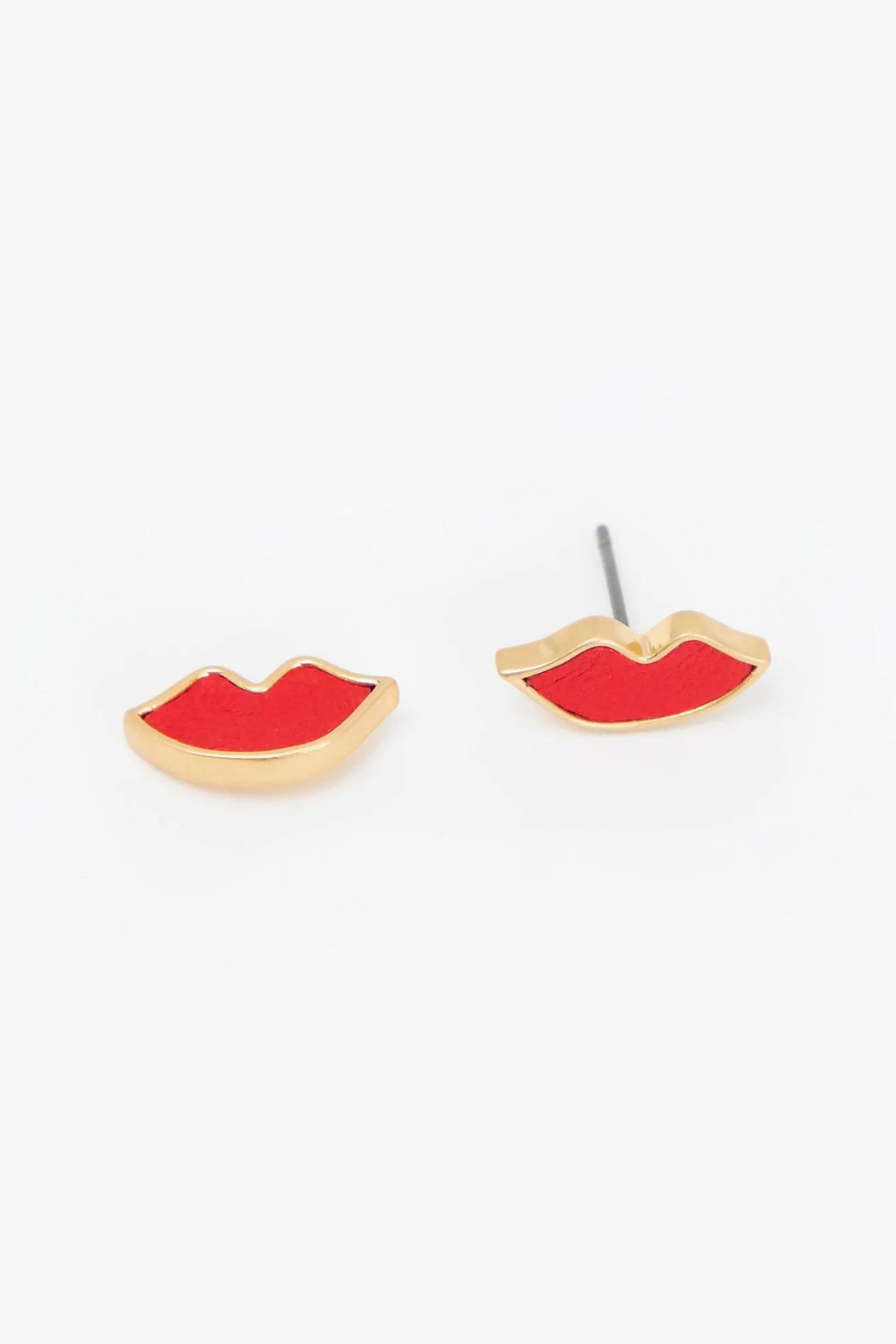 Clare V. Lips Stud Earrings