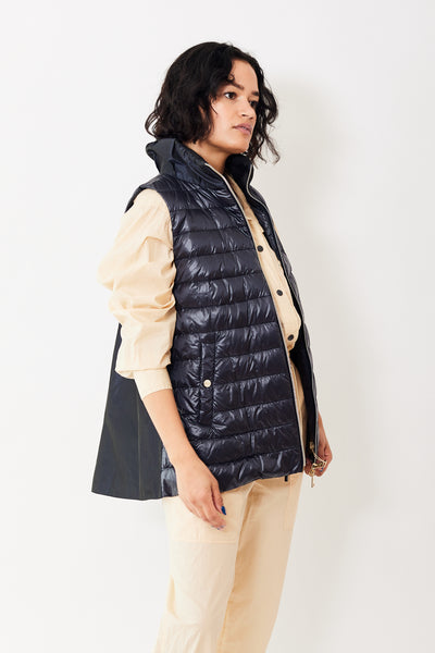 Herno Puffer Vest w/ Inverted Pleat Back