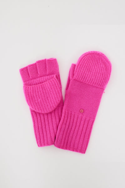 White + Warren Cashmere Ribbed Pop Top Gloves